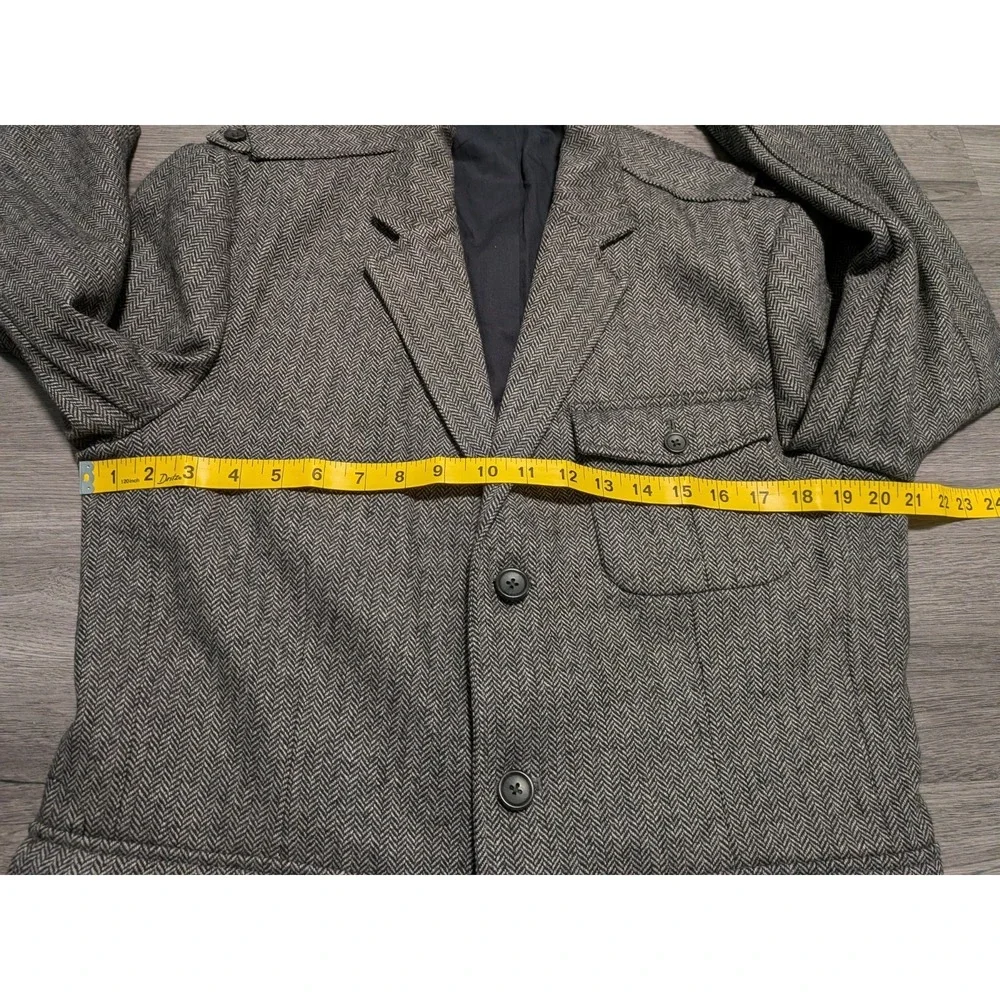 Banana Republic Men's Gray Wool Blend Military Epaulette Jacket Blazer Size 40R